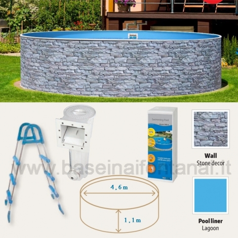 Baseinas "Stone Basic" 3,6 x 1,1 m