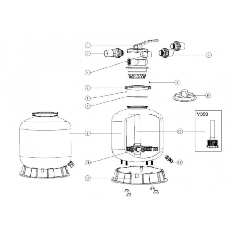 Baseino filtras P350, iki 20 m3