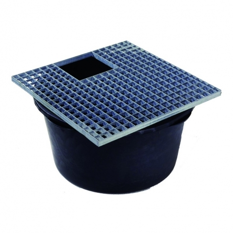Rezervuaras talpa 90 L su grotelėmis 81x81x cm