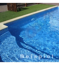 Baseino danga Elbe mosaic blue 1,65 m, likutis