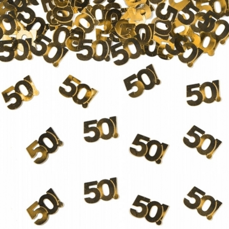 Metalizuoti konfeti "50"