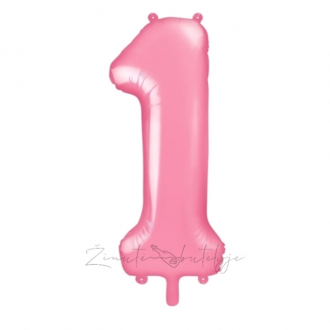 Folinis balionas "1", baby pink