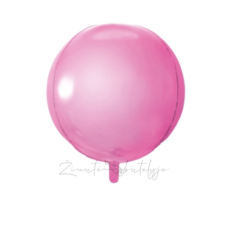 Apvalus, folinis balionas, rožinis