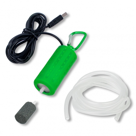 Aeratorius 5V USB, žalias